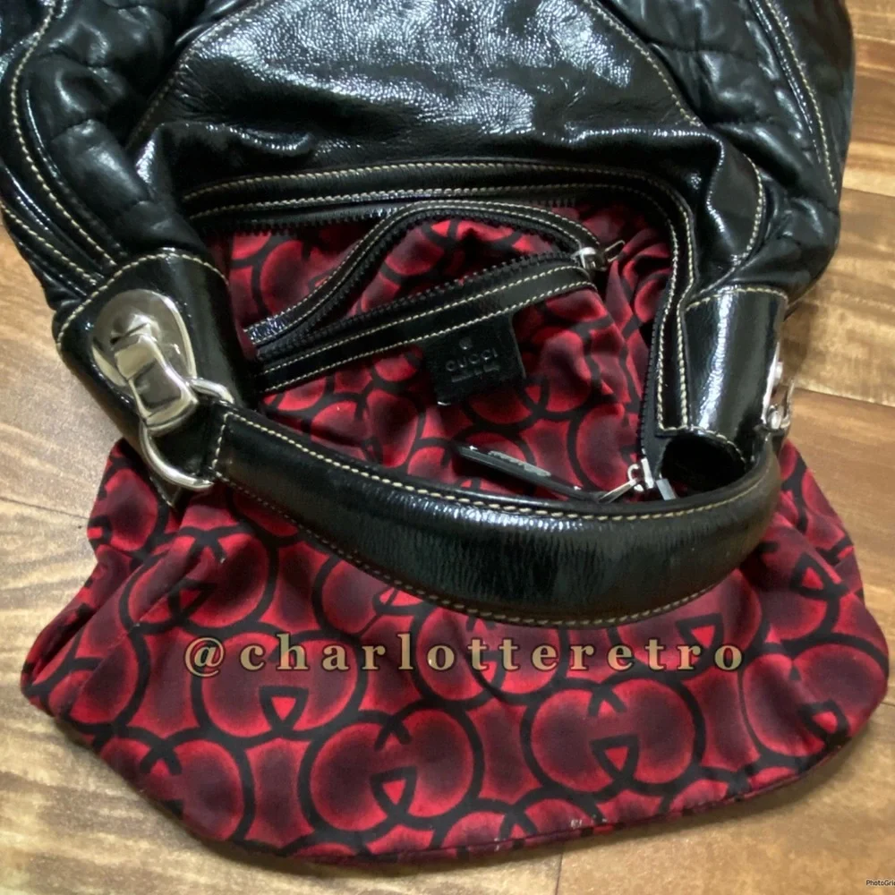 Gucci • Snow Glam Triple Black Hobo Bag
